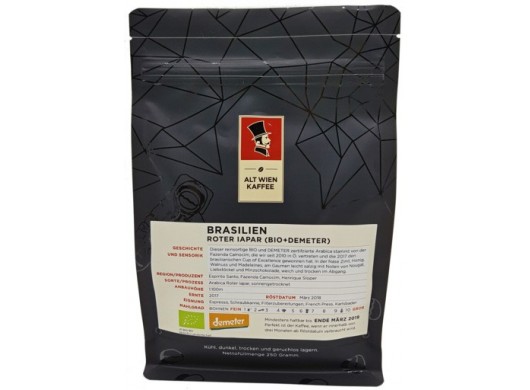 Bio zrnková káva lapar brazília demeter 250g
