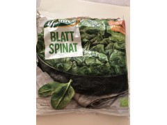 Bio mrazený lístkový špenát 450g